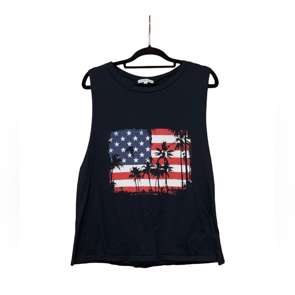 Charlotte Russe Muscle Graphic Tee - Black - Size M